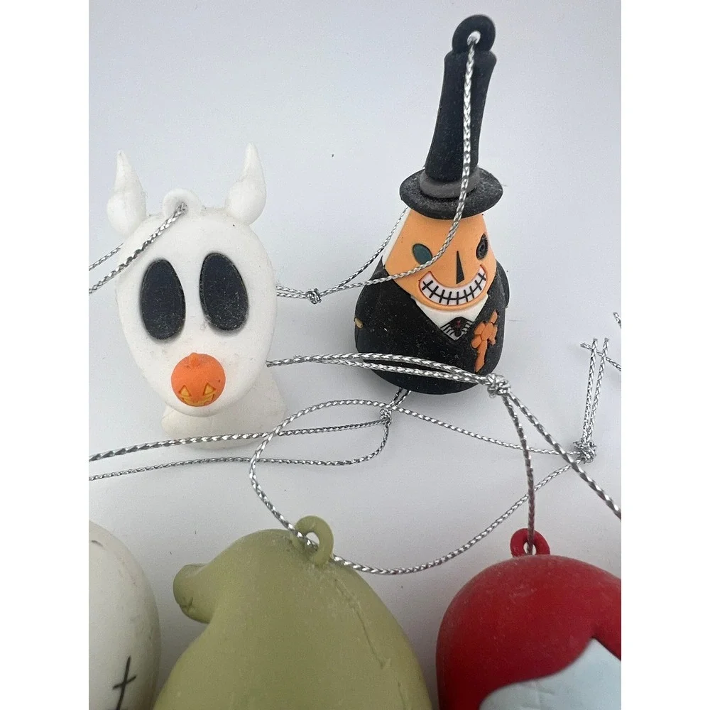 Disney Nightmare Before Christmas Ornaments Lot 8 Jack Sally Oogie Zero Mayor